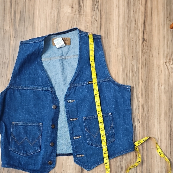 Wrangler Blue Denim Vest Men’s Size Large - Picture 7 of 7